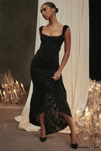 Lace Textured Strap Charming Wrap Midi Dress image 39