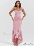 Lace Textured Strap Charming Wrap Midi Dress image 2