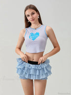 Lace Tiered Bow Skort Short image 6
