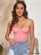 Lace Trim Hook & Eye Cami Top image 5