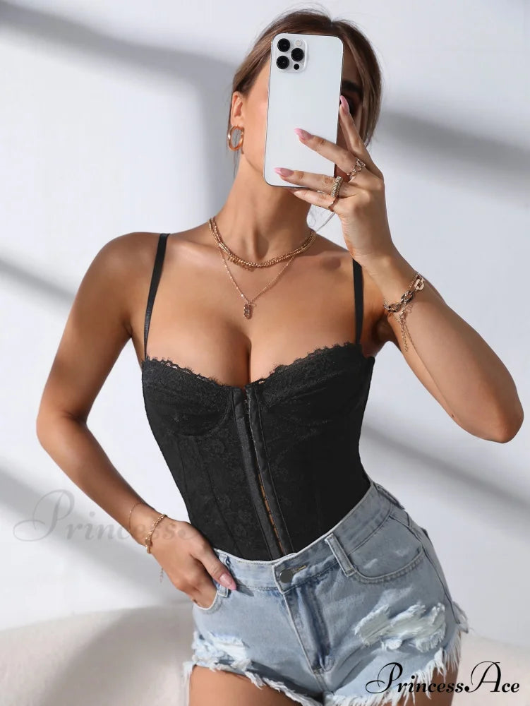 Lace Trim Hook & Eye Cami Top image 7