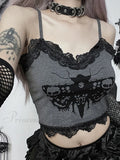 Lace Trim Mesh Trendy Bow-Knot Cami Top image 6