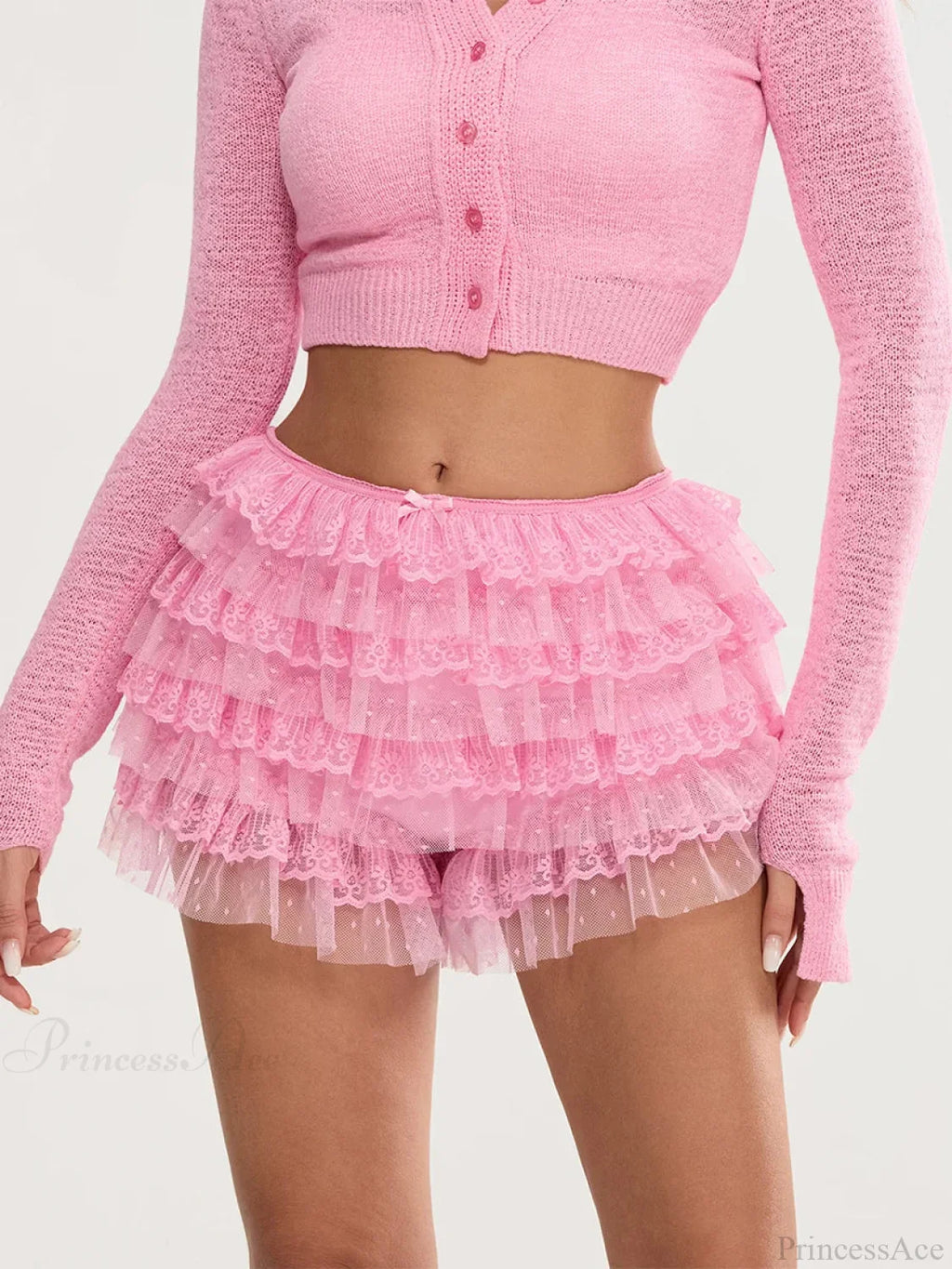 Lace Trim Multi-Layer Bloomer Short image 4