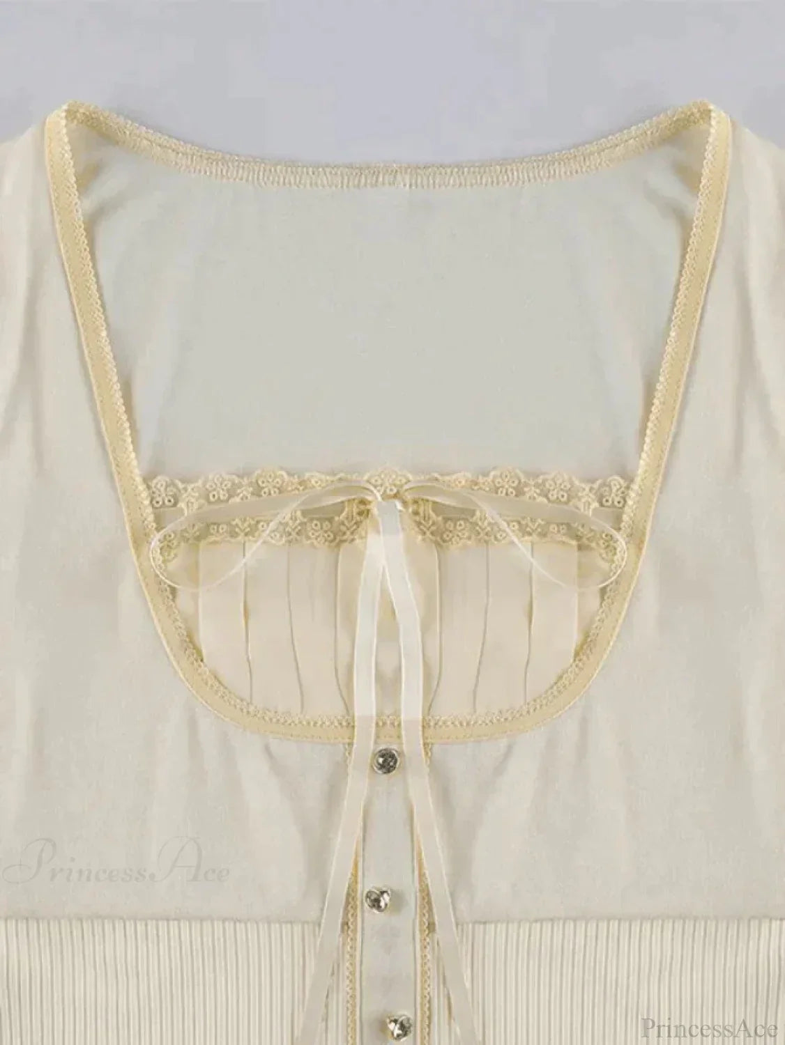 Lace Trim Padded Trendy Ribbed Crop Cami Top image 3