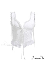 Lace Trim Ribbed Trendy Two Piece Set image 10