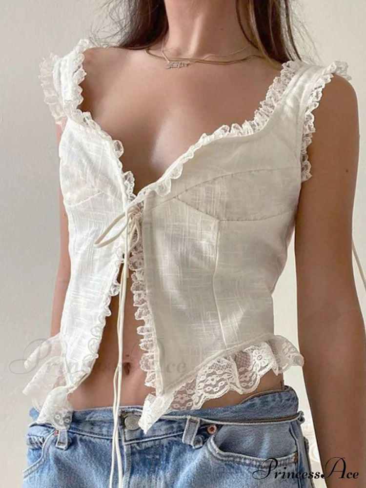 Lace Trim Ribbed Trendy Two Piece Set image 3