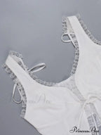 Lace Trim Ribbed Trendy Two Piece Set image 11