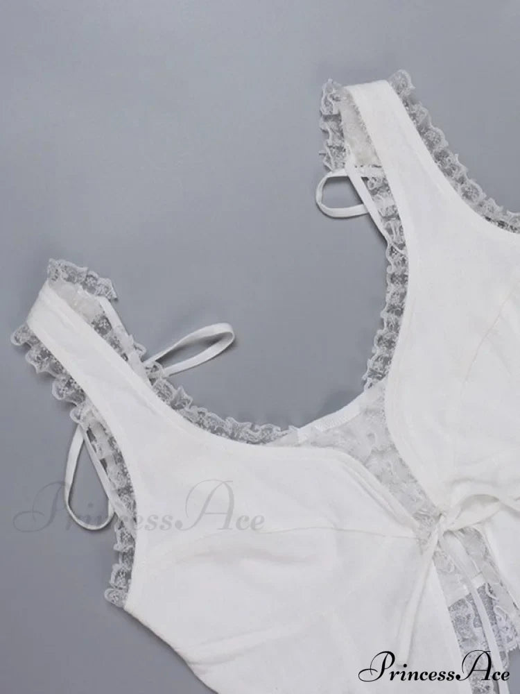 Lace Trim Ribbed Trendy Two Piece Set image 11