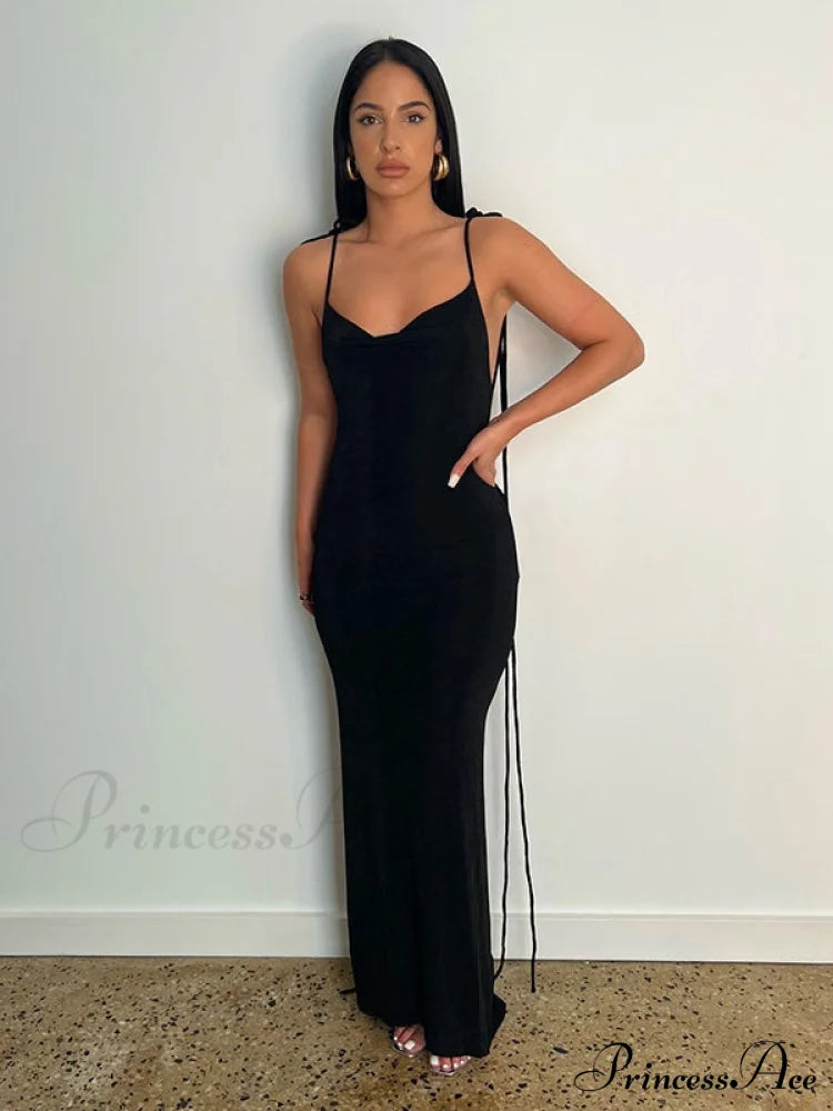 Lace-up Backless Dress image 5