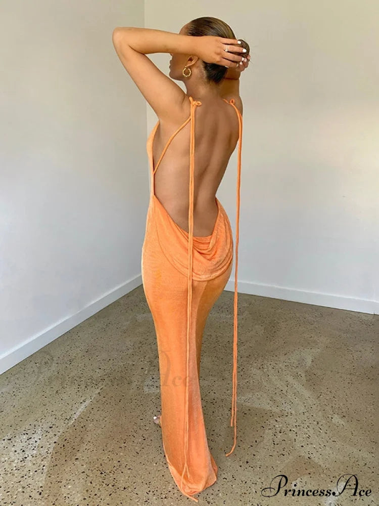 Lace-up Backless Dress image 4