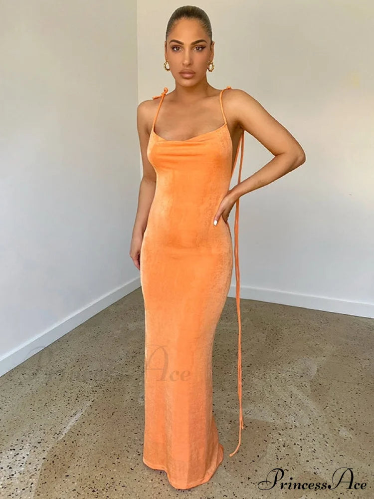 Lace-up Backless Dress image 3