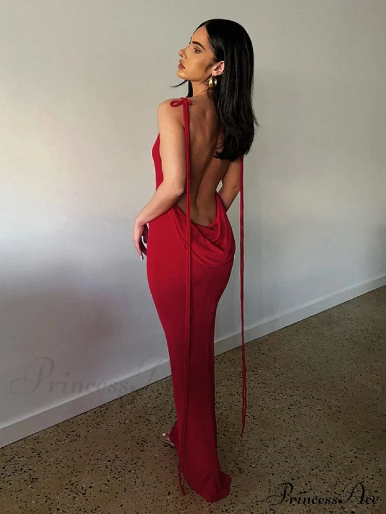 Lace-up Backless Dress image 2