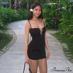 Lace Up Club Party Backless Bodycon Mini Dress image 1