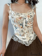 Lace Up Floral Trendy Black Mini Dress image 3