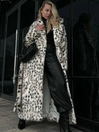 Lace-Up Grey Woolen High Collar Overcoat image 4