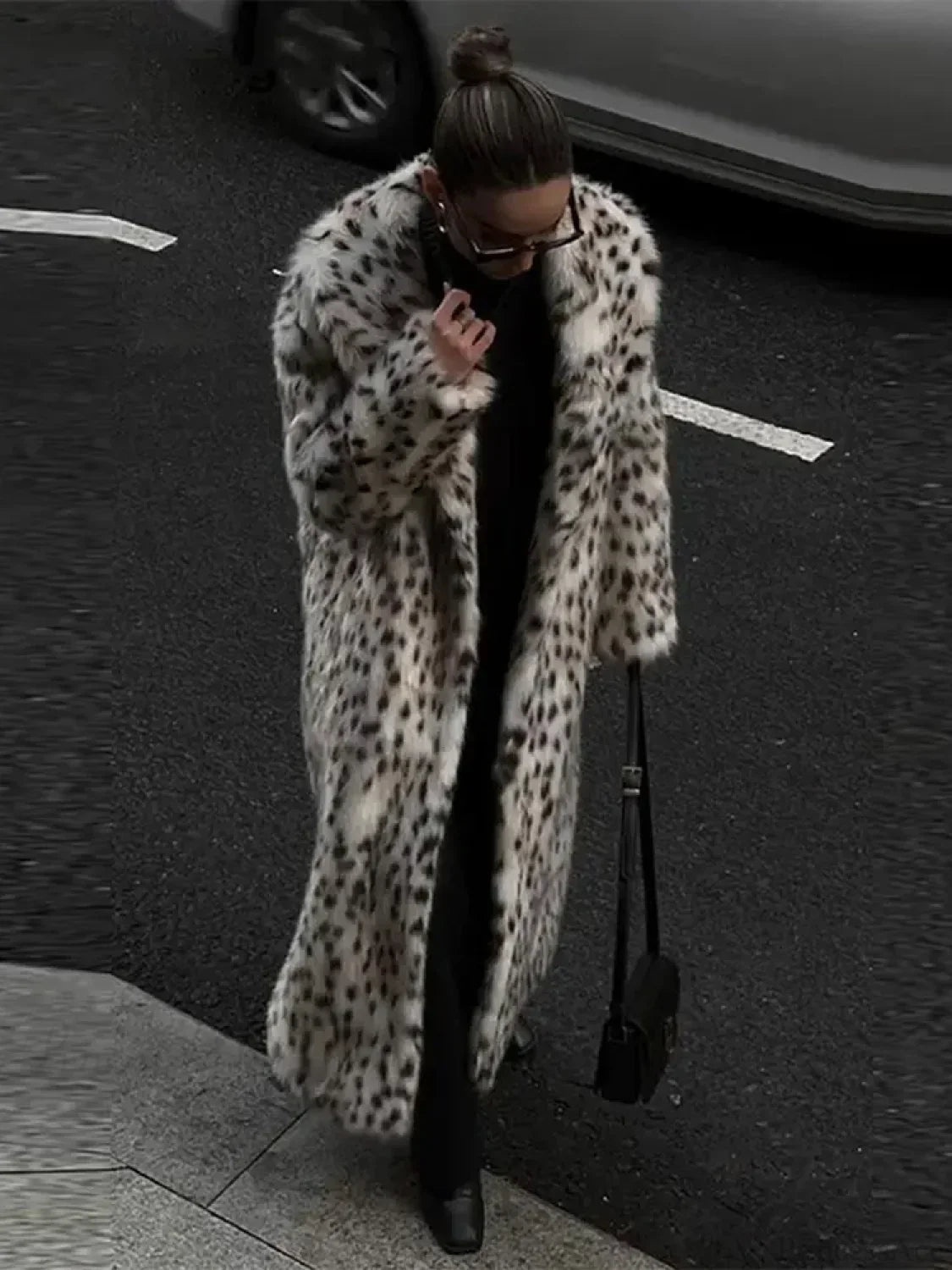 Lace-Up Grey Woolen High Collar Overcoat image 1