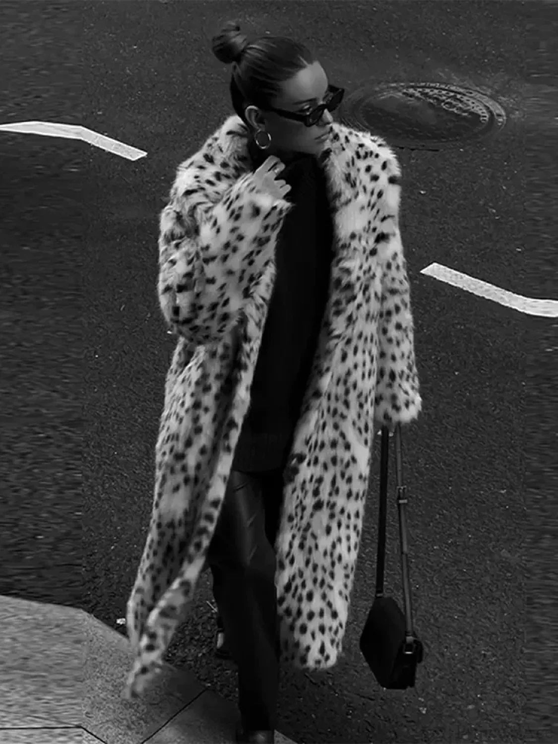 Lace-Up Grey Woolen High Collar Overcoat image 6