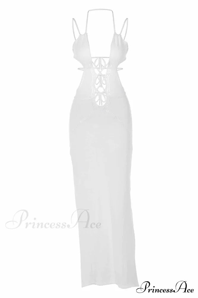 Lace Up Hollow Out Knitted Dress image 8