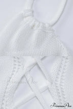 Lace Up Hollow Out Knitted Dress image 9