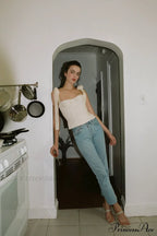 Lace Up Stylish White Tank Top image 13