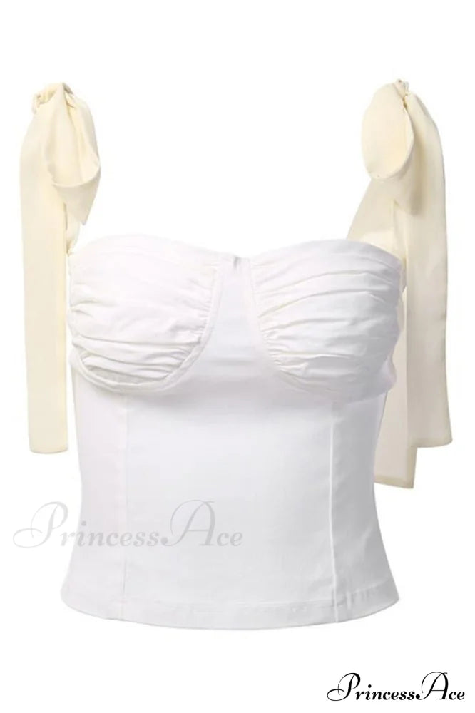 Lace Up Stylish White Tank Top image 16