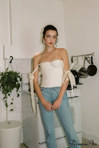 Lace Up Stylish White Tank Top image 11