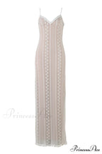 Lace V Neck Charming Slit Two-Piece Dress image 12