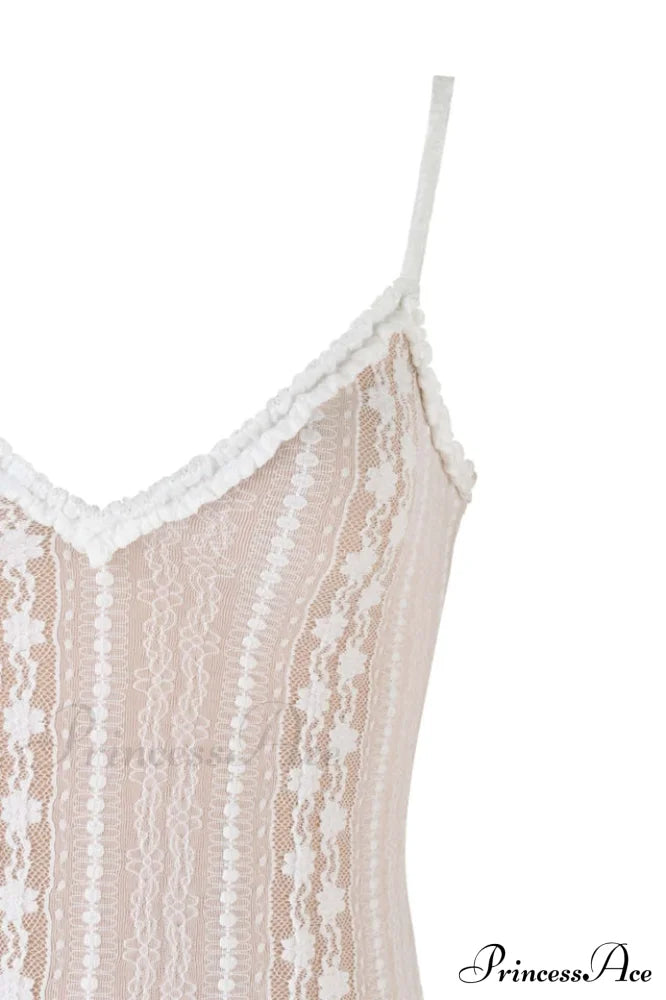 Lace V Neck Charming Slit Two-Piece Dress image 14