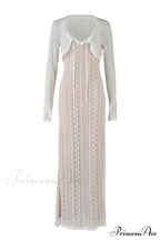 Lace V Neck Charming Slit Two-Piece Dress image 10