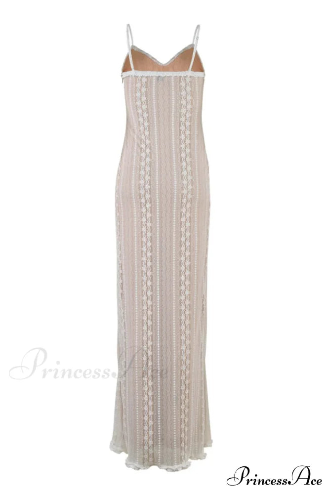 Lace V Neck Charming Slit Two-Piece Dress image 13