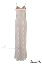 Lace V Neck Charming Slit Two-Piece Dress image 13