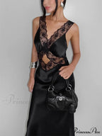 Lace V Neck Evening Fashion Maxi Dress image 2