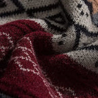 Ladies Autumn/Winter Retro Striped Sweater image 11