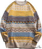 Ladies Autumn/Winter Retro Striped Sweater image 6