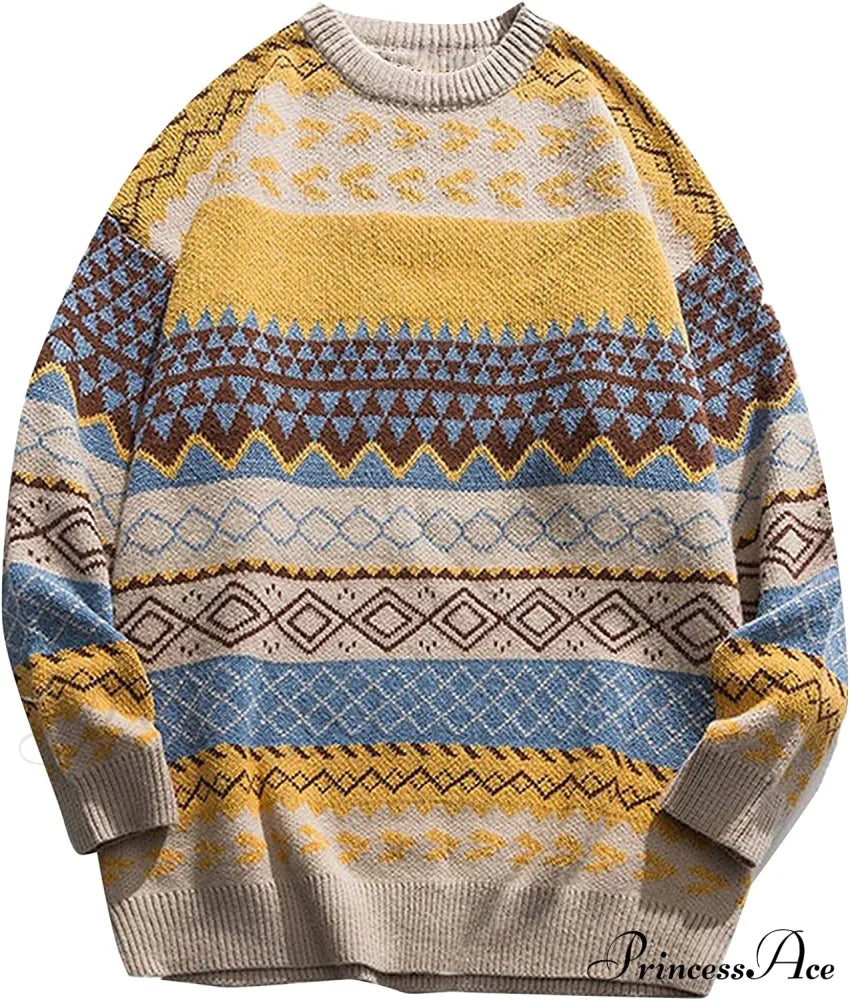 Ladies Autumn/Winter Retro Striped Sweater image 6