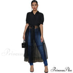 Ladies Long Solid Color Casual Dress image 9