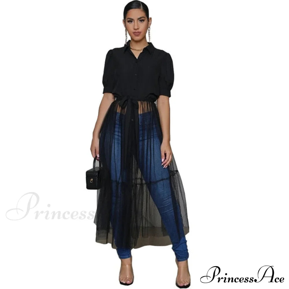 Ladies Long Solid Color Casual Dress image 9