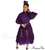 Ladies Long Solid Color Casual Dress image 8