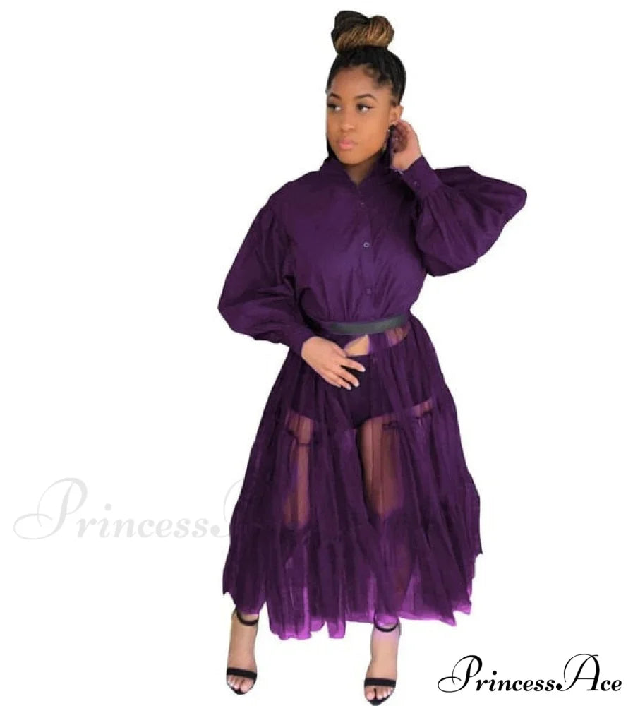 Ladies Long Solid Color Casual Dress image 8