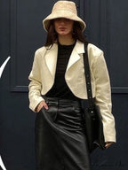 Ladies Slim Cropped Blazer Coat image 6