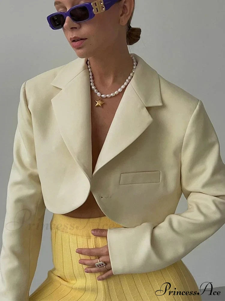 Ladies Slim Cropped Blazer Coat image 1