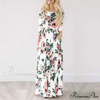 Ladies White Maxi Evening Party Dress image 9