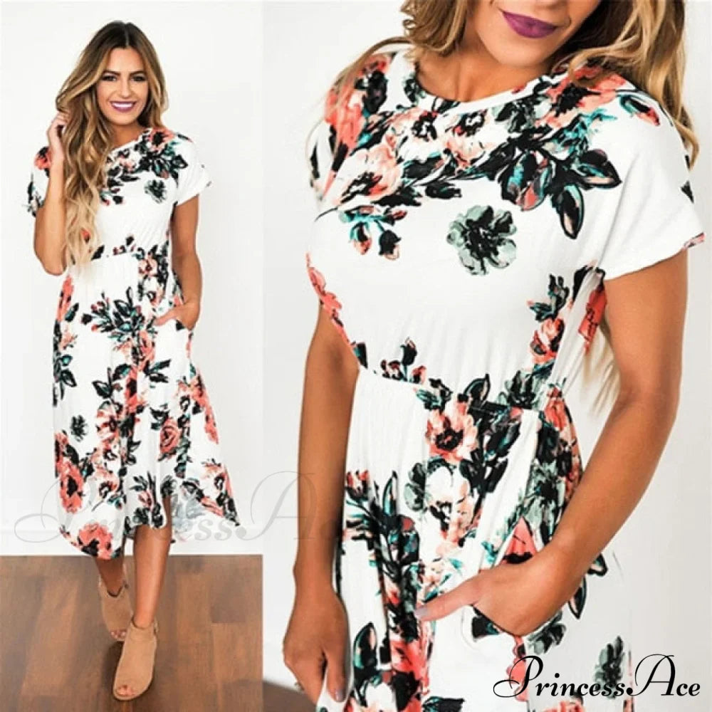 Ladies White Maxi Evening Party Dress image 11