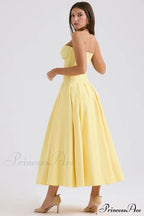 Lady Black Stylish Strapless Midi Dress image 42