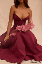 Lady Black Stylish Strapless Midi Dress image 31
