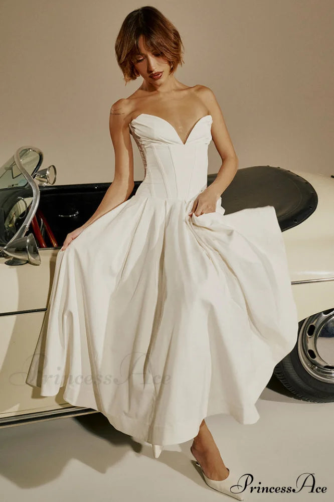 Lady Black Stylish Strapless Midi Dress image 16