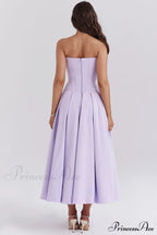 Lady Black Stylish Strapless Midi Dress image 36