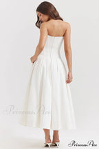 Lady Black Stylish Strapless Midi Dress image 15