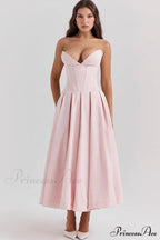 Lady Black Stylish Strapless Midi Dress image 18