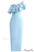 Lakelynn Ruffle Stylish Blue Maxi Dress image 6